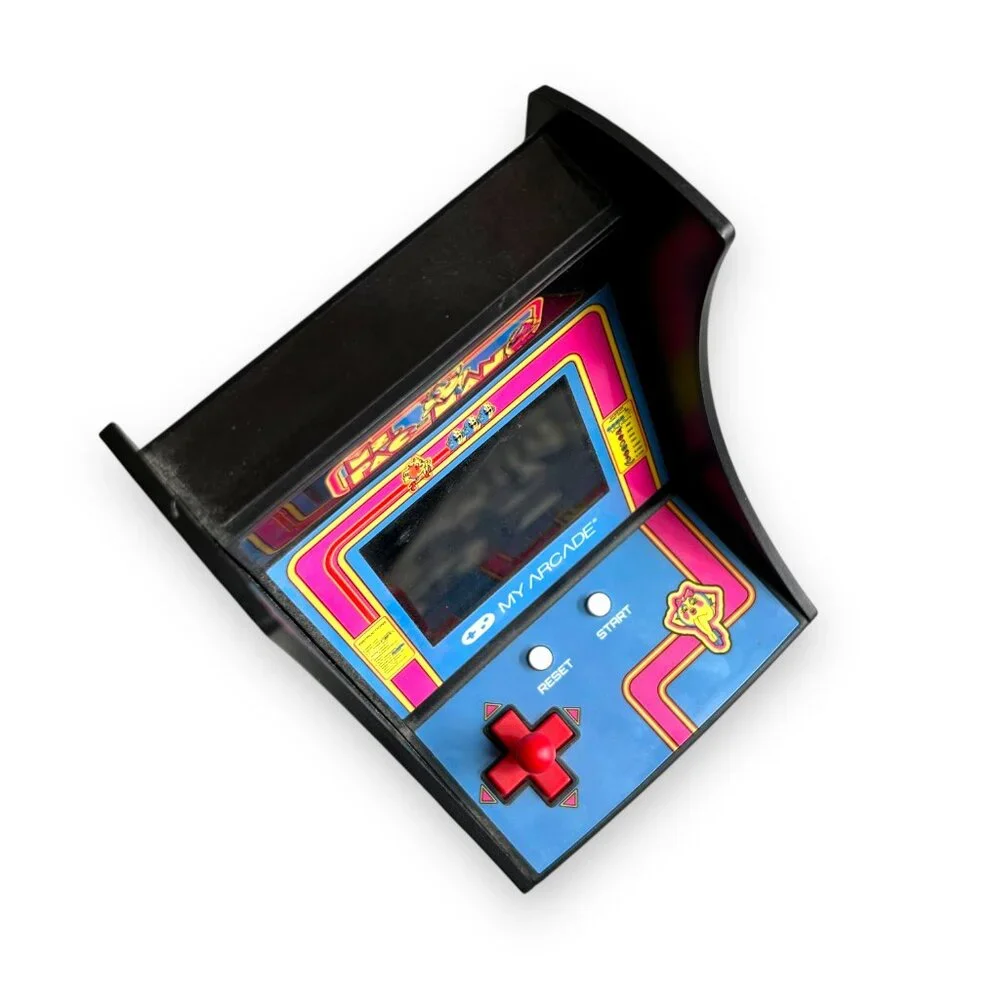 (Video) Ms. Pac-Man Arcade Video Game Micro Player Mini Tabletop Handheld WORKS